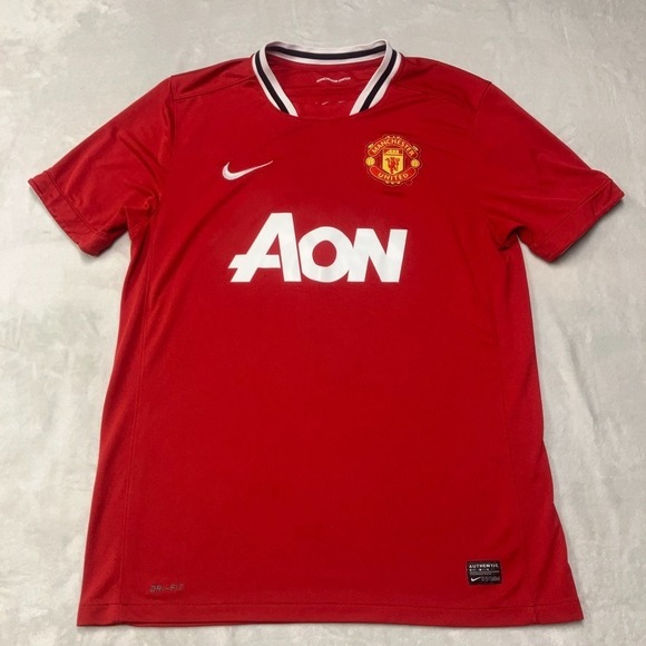 Nike Other - Nike Manchester United 2011-2012 Home Football Jersey Shirt Men's L AON Red